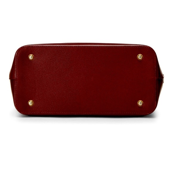 BURBERRY Burgundy House Check Canvas Handbag w/COA, EUC - Picture 5 of 7